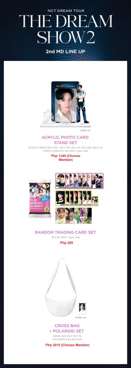littletwinseoul's tweet photo. [PH GO🇵🇭] WTS LFB PASABUY

2023 NCT DREAM TOUR THE DREAM SHOW: IN YOUR DREAM OFFICIAL 2nd MD Sale

Php 285~3790 + isf&amp;lsf
DOO: 06/06
DOP: 06/07
can do DP if ordering more than 1.5k
📍 ETA: NORMAL 
✏Order Form: https://t.co/Ie0BhbH5R3

#NCTDREAM #LTSPHGoods https://t.co/YP6SALw4LN