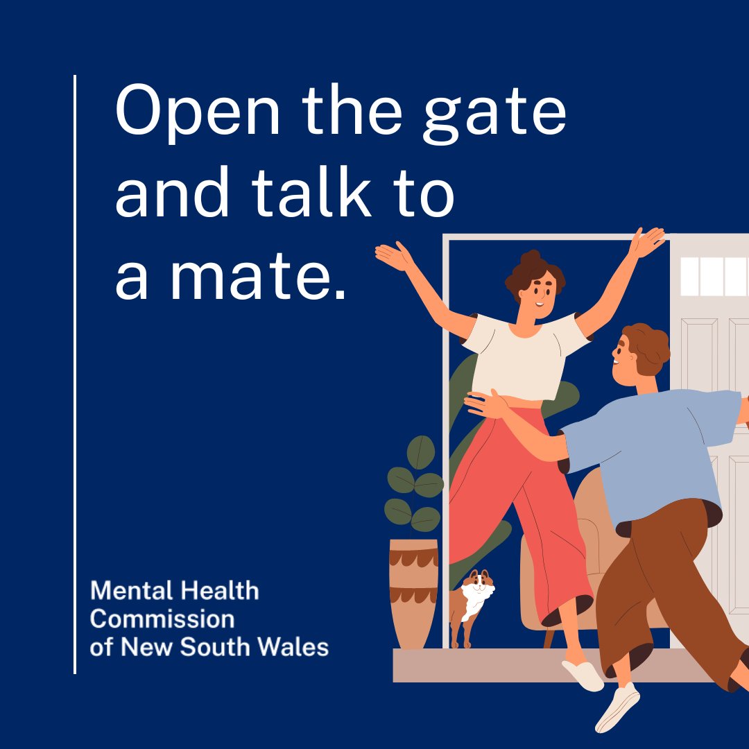 Open the gate and talk to a mate. 
 
The Mental Health Commission of NSW is encouraging people across regional and rural NSW to reach out and talk about their mental health. 
 
Find out more: bit.ly/mhc-self-stigma 

#mentalhealth #selfstigma #regionalnsw #ruralnsw #nsw