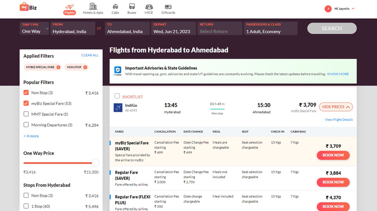 JayminSOfficial's tweet image. A lot of my friends ask me how I manage to travel with the best seats on work trips or stay at good hotels! Well, my secret is #mybiz, MakeMyTrip’s #corporatetravel solution. It offers unlimited benefits like #corporatefares, low cancellations &amp;amp; GST invoices.

Not only this, I…