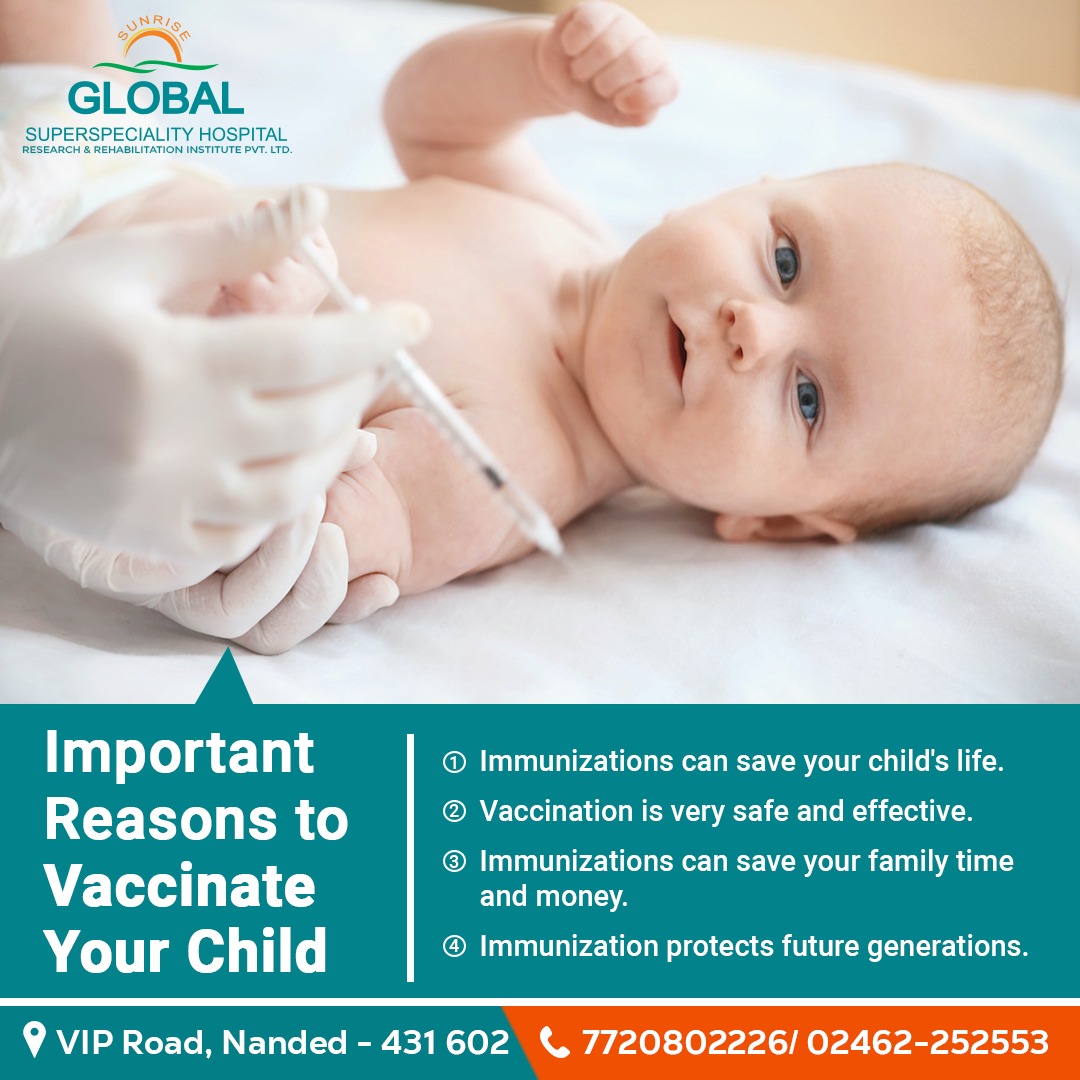 Call us at 7720802226 or 0246225255 to meet our experts now.
#Immunization #ChildHealth #DiseasePrevention #Vaccines #DiseaseControl #VaccinePreventableDiseases #SunriseGlobalSuperSpecialityHospital #Healthcare
