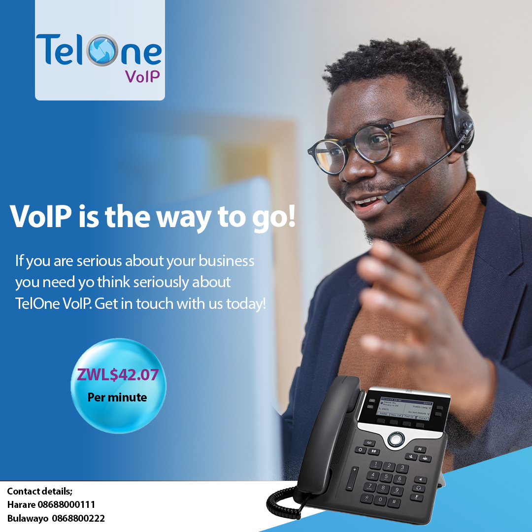 TelOneZW's tweet photo. TelOne VoIP is the way to go!
Get in touch with us today and stay connected.
#TelOneVoIP
#TheFutureIsBetterTogether https://t.co/1cvbW7k074