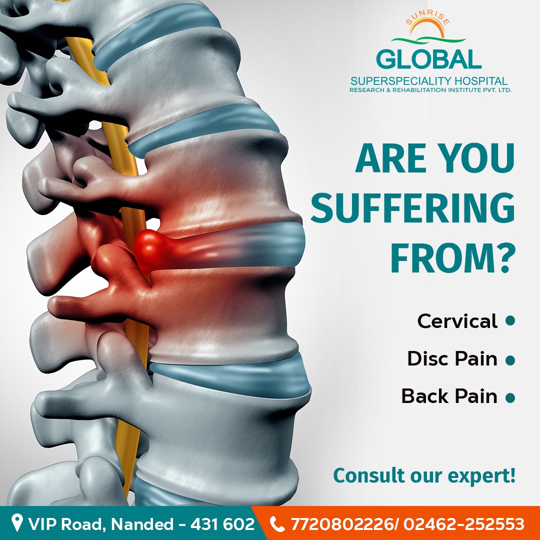 Call us at 7720802226 or 02462252553 to book an appointment.
#BackPain #DullPain #ShootingPain #BurningPain #PiercingPain #SlippedDisc #HerniatedDisc #NerveDamage #SpineHealth #SunriseGlobalSuperSpecialityHospital #Healthcare
