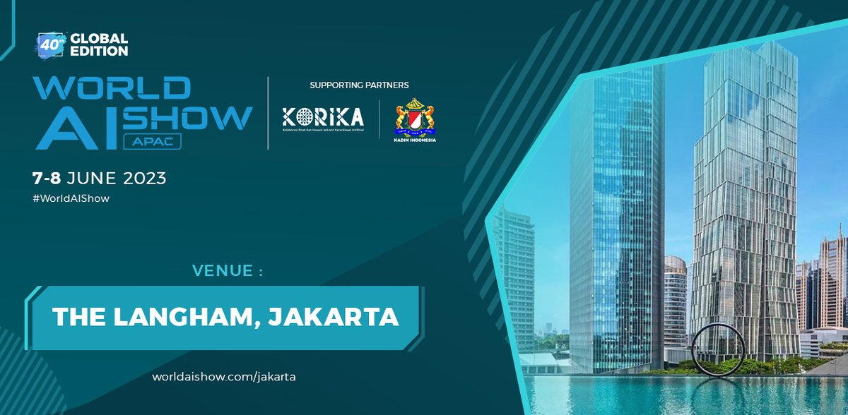 Mark your calendars! The World AI Show – Jakarta is just around the corner, scheduled to take place at the prestigious venue, The Langham, Jakarta, on the 7th and 8th of June. 

Book yours tickets now WAISJakarta: hubs.li/Q01RHSXR0 
 
#Trescon #WorldAIShow #TresconAI #AI