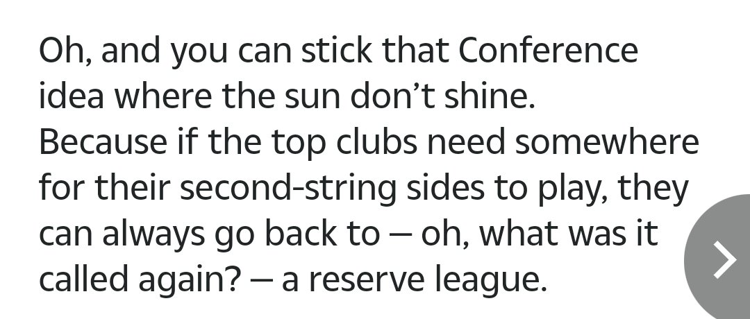 This piece absolutely skewers the Conference League proposal.

Worth a read.

#NoConferenceLeague

thescottishsun.co.uk/sport/football…