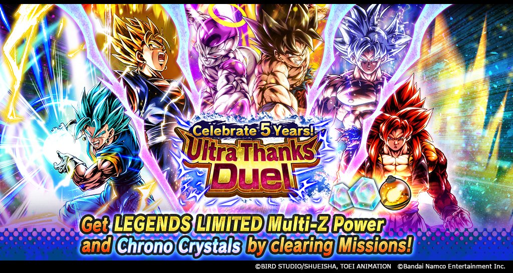DRAGON BALL LEGENDS on X: [Thanks for 5 Years! Anniversary Special  Missions Are Here!] Collect 5th Anniversary Medals to clear these Missions!  Completing all of them will net you a total of