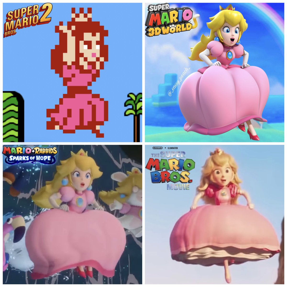 Floating peach evolution!!!

#princesspeach #princesspeach👑 #princesspeach🍑#thesupermariobrosmovie #mariobrosmovie #peach #supermariobros2 #supermario3dworld #mariorabbidssparksofhope #mariorabbids #marioxrabbids