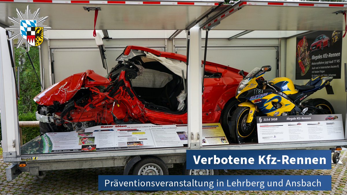 Mit diesem Anhänger möchten wir all diejenigen erreichen, die für den Reiz hoher Geschwindigkeiten empfänglich sind.
Wir sind am Freitag, dem 02.06.2023 von 18 bis 24 Uhr in #Lehrberg am Waschpark und am Samstag, dem 03.06.2023 von 13 bis 18 Uhr in #Ansbach am Karlsplatz.