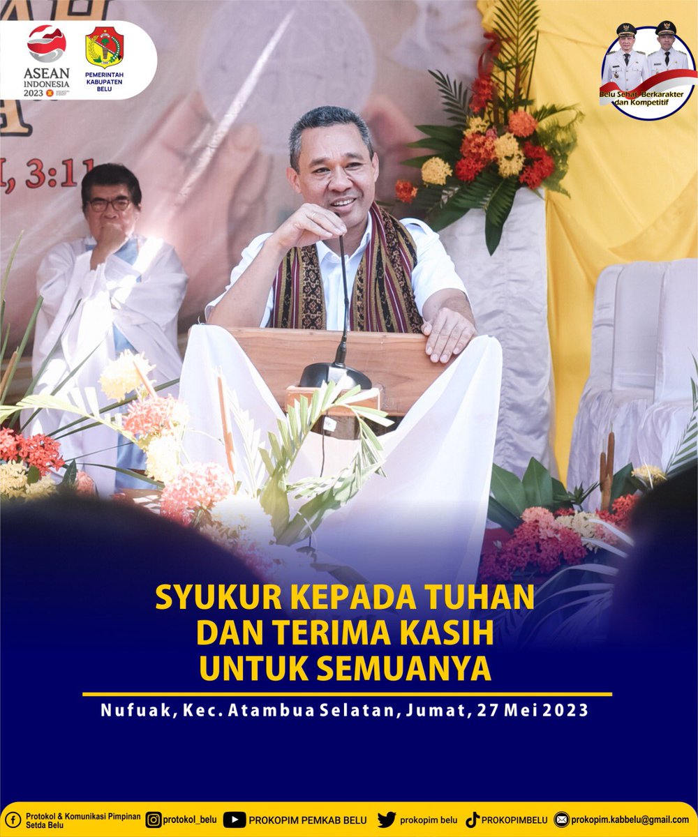 prokopimbelu's tweet photo. Syukur Kepada Tuhan &amp; Terima Kasih Untuk Semuanya. #bupatibelu
#wakilbupatibelu
#sekdabelu
#atambuakotaperbatasan
#pemkabbelu
#belusehatberkarakterdankompetitif
#perbatasanindonesiatimorleste
#prokopimbelu                                 #PemprovNTT https://t.co/KPjL4l4D5L