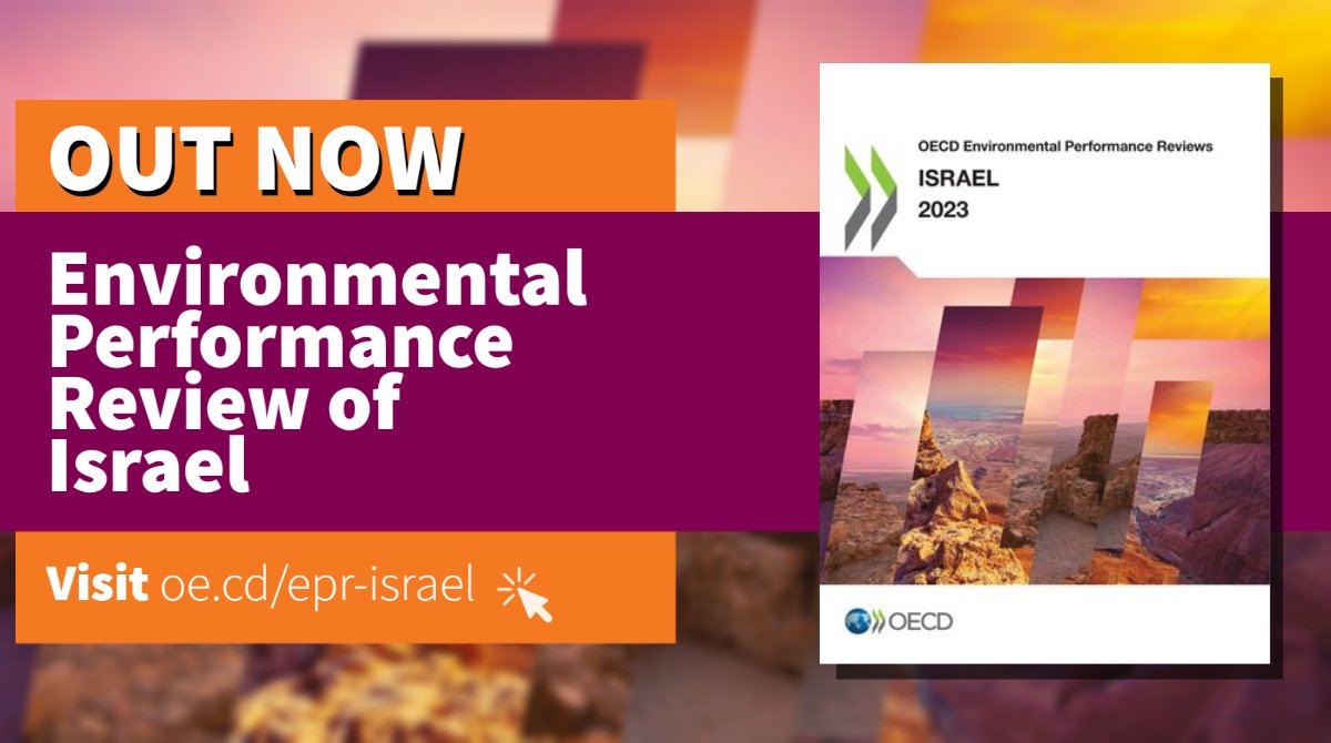 Today the <a href="/OECD/">OECD ➡️ Better Policies for Better Lives</a> launches its Environmental Performance Review of 🇮🇱 #Israel with 24 recommendations on 👇

🚰 #Water quality
⚡️ #Energy
💰 Green taxes
🏭#GHG emissions
🗑 #Waste management
♻️ Circular economy

Find out more ➡️oe.cd/epr-israel