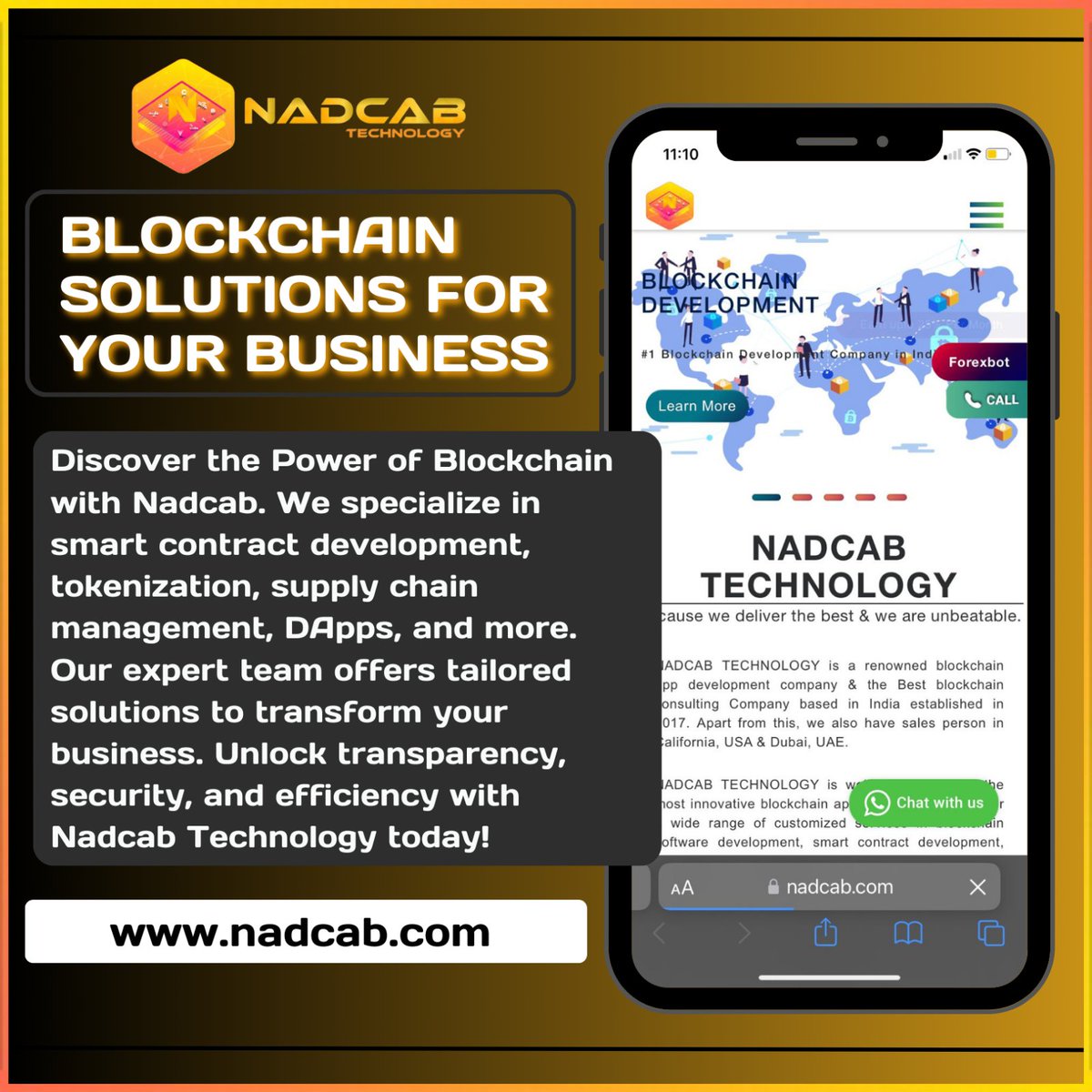 nadcablabs's tweet photo. "#Nadcab Technology: Empowering Businesses with #Blockchain Solutions. Transparency, #Security, and Immutability at Your Fingertips." https://t.co/lS50cLHhRv