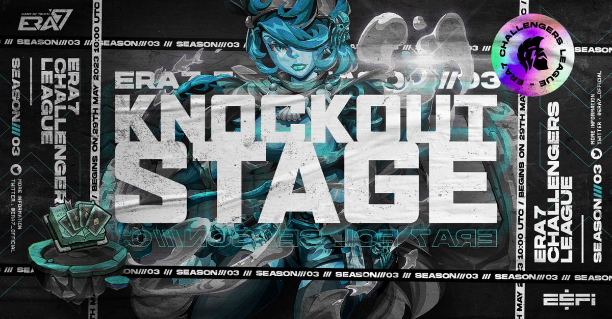Era7_official's tweet photo. 📢Reminder of The Knockout Stage: 16th-Finals｜#ECL_S3

There are 8 rounds in the Knockouts. Round 3, the 16th-Finals will start at 10:00 UTC later today🤩 https://t.co/hjFbHFpdW3