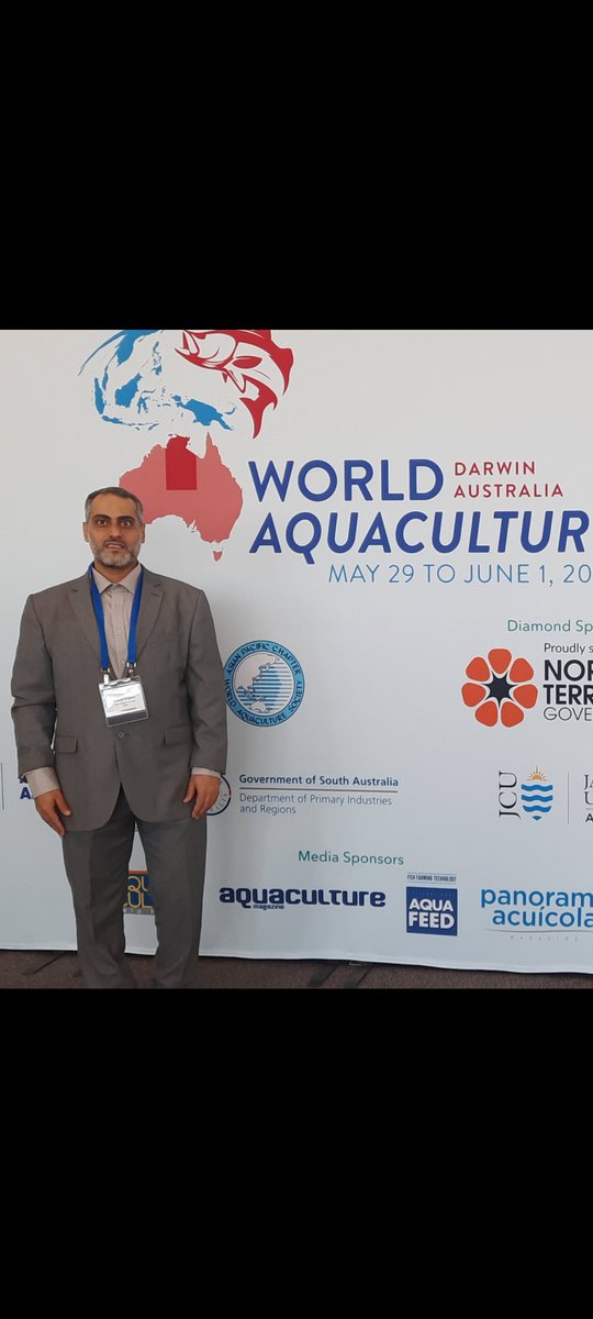 مشاركتي بورقه علمية في المؤتمر العالمى للاستزراع المائي والمقام حاليآ في داروين باستراليا. 
مؤتمر عالمي يجمع علماء وخبراء من جميع أنحاء العالم لمناقشة أخر المستجدات في علوم الاستزراع المائي بشتى أنواعه.