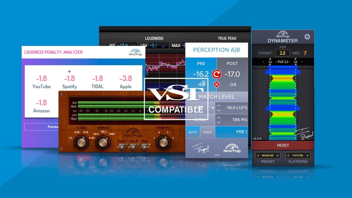 All of our plugins are now VST3 compatible! This is a free update for existing users. The new versions also include Apple Silicon compatible AAX plugins. Grab the updates from our download page: meterplugs.com/download

#mixing #mastering #loudness #dynamics