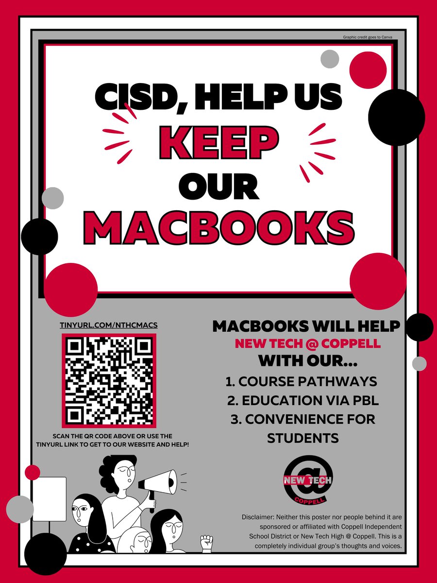 On May 24th, @Coppellisd announced the switch from MacBooks to iPads for <a href="/NewTechCoppell/">New Tech High @ Coppell</a>. However, this decision leads to many complications for New Tech (details in the flyer below). Please help us #Keep_NTHC_MacBooks!
