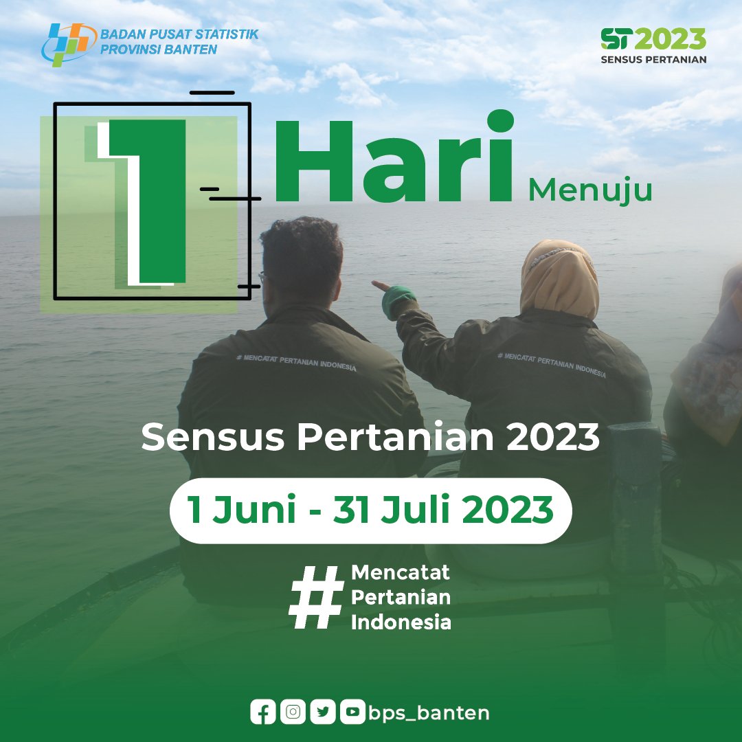 bps_banten's tweet photo. 1 hari menuju ST2023

#st2023
#banten
#info https://t.co/aYjyOr6B5F