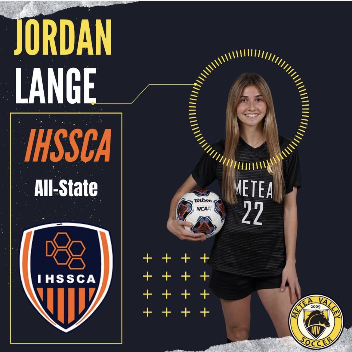 MeteaGirlsSoc's tweet photo. Player Awards from the Illinois High School Soccer Coaches Association (IHSSCA)

All-Sectional ⚽️
Lucy Burk
Alyssa Gluting

All-State 🏆
Tyra King
Jordan Lange

@MeteaAthletics @MeteaBoosters https://t.co/SAC6QoPmj2