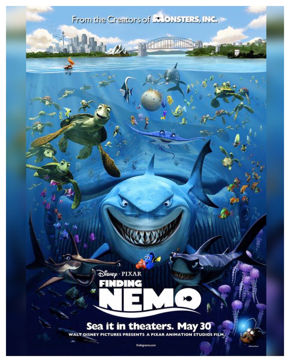 20 Years #FindingNemo Starring: #AlbertBrooks #EllenDeGeneres #AlexanderGould #WillemDafoe #BradGarrett #AllisonJanney #StephenRoot #AustinPendleton #VickiLewis #JoeRanft #GeoffreyRush #ElizabethPerkins Directed By: #AndrewStanton #Pixar 🐟 
 
#WreckLeaguePodcast