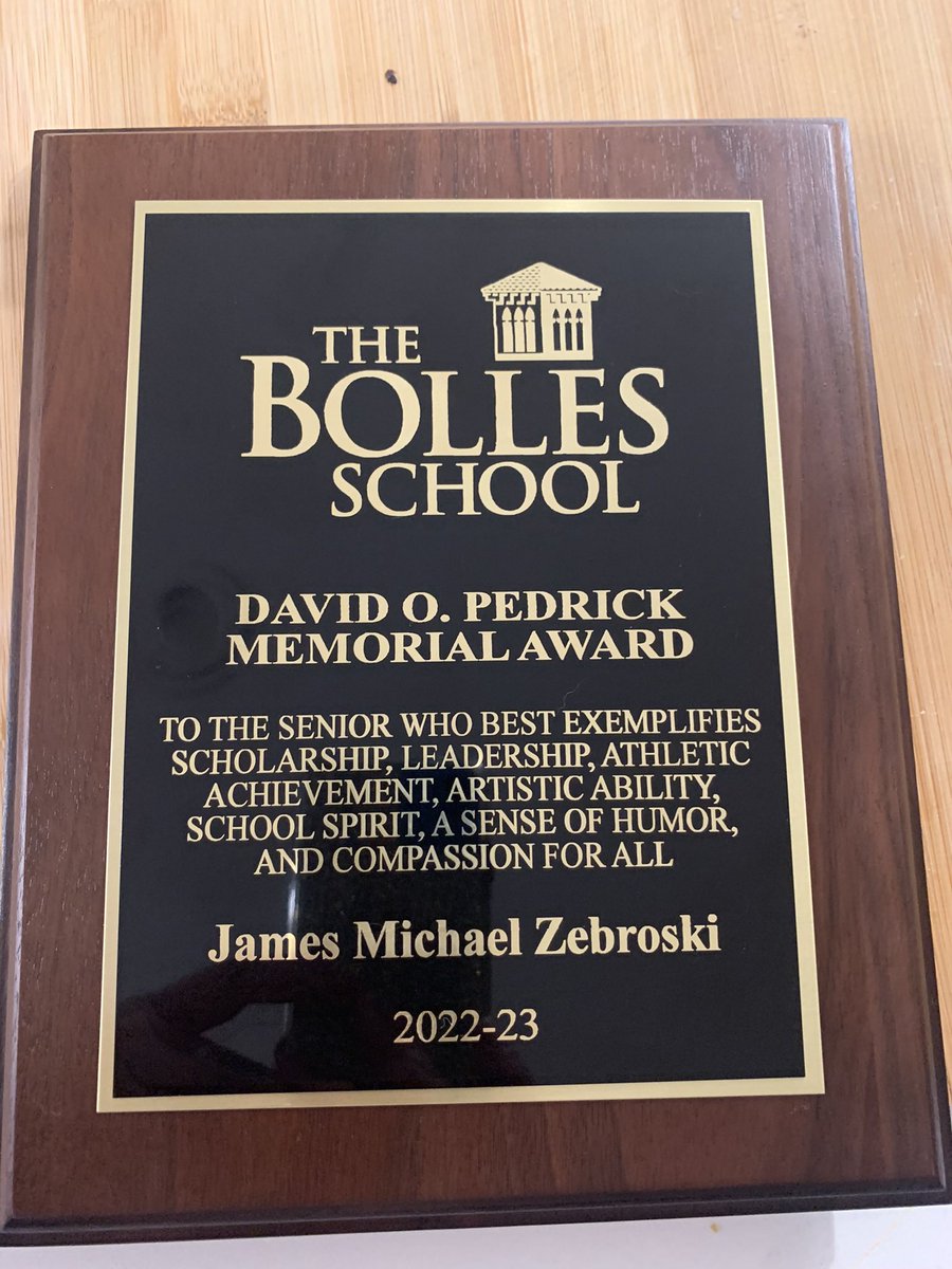 I am so proud of you @JamesZebroski !! Congratulations 🎉 @BollesSchool @Bolles_Football @washufootball