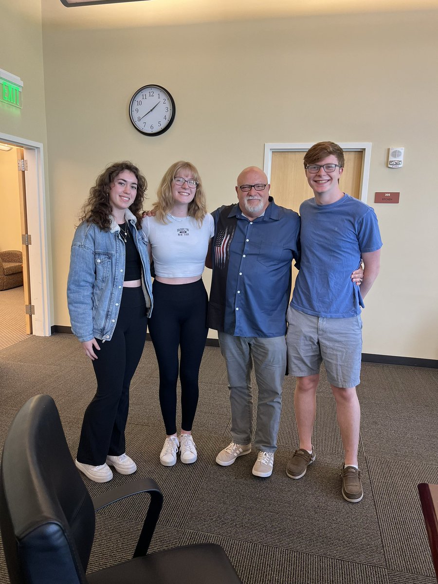 ACHHS's tweet photo. Mr. Stuart Gloyn was chosen for the CWU History Department: Nancy and Ben Remak Award for Excellence in High School History Teaching. This is from the luncheon today where he was recognized and visited by some of his former ACH students who are now CWU Wildcats! https://t.co/qp7C3COzxc