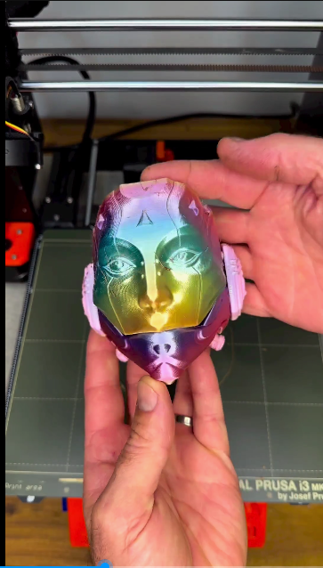 geeetech's tweet photo. ⚡️From @3d__encounter on IG
💯Filament:#geeetech silk rainbow pla
🔍STL:  @pipe.cox on @Cults3D

Get the same filament just check
https://t.co/MmuWl1xF5U

#3d #3dprinting #skulldroid #3dprinter #geeetech #diy #3dprinter #3dprinted #3dprint #3dfilament https://t.co/0L3mBzGsMu