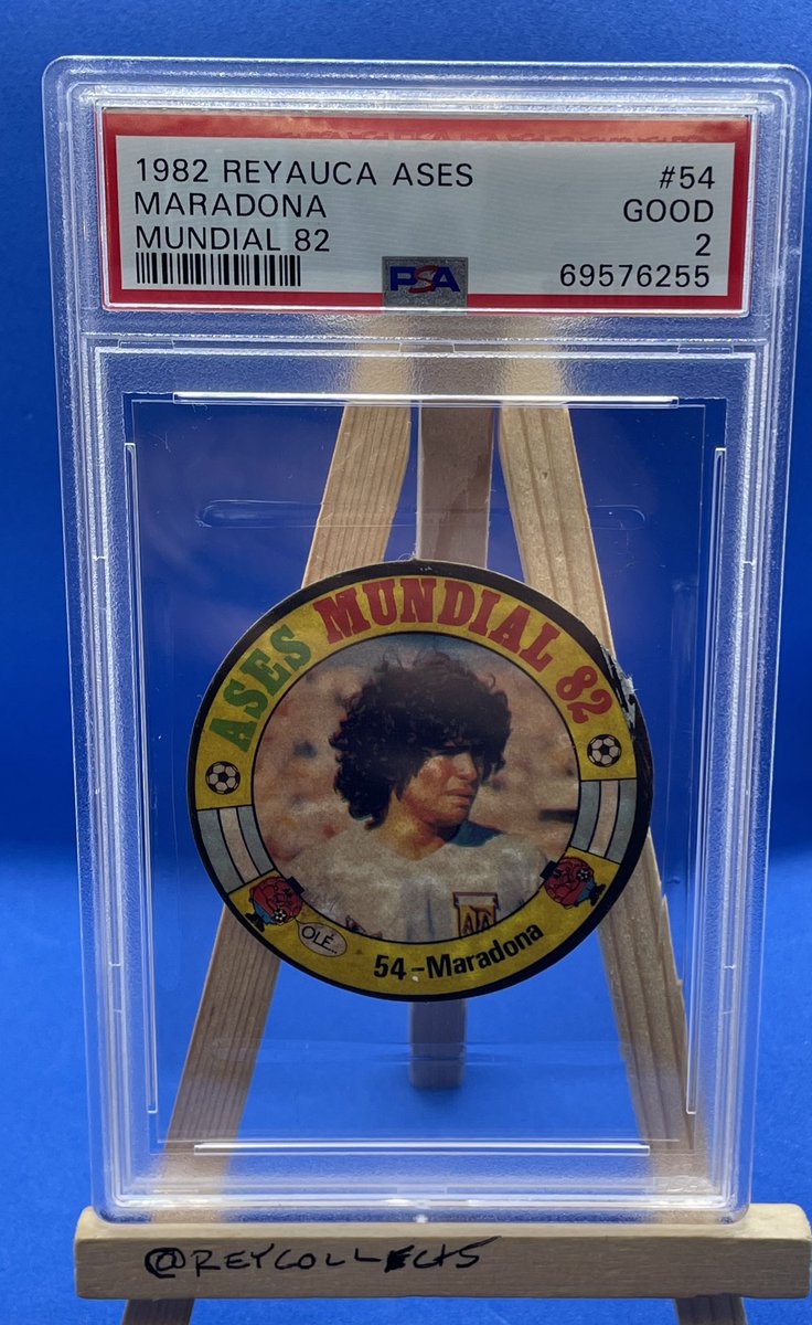 Lot #72

1982 Reyauca Ases
Maradona
Mundial 82
PSA 2
Pop 19 (64Higher) 

QTY: 2

$40

Shipping Starts @:
🇺🇸: $5 BMWT
🇺🇸: $3 (2 cards ONLY) PWE 
Other: Calculated

#ReyCollects #TSSS