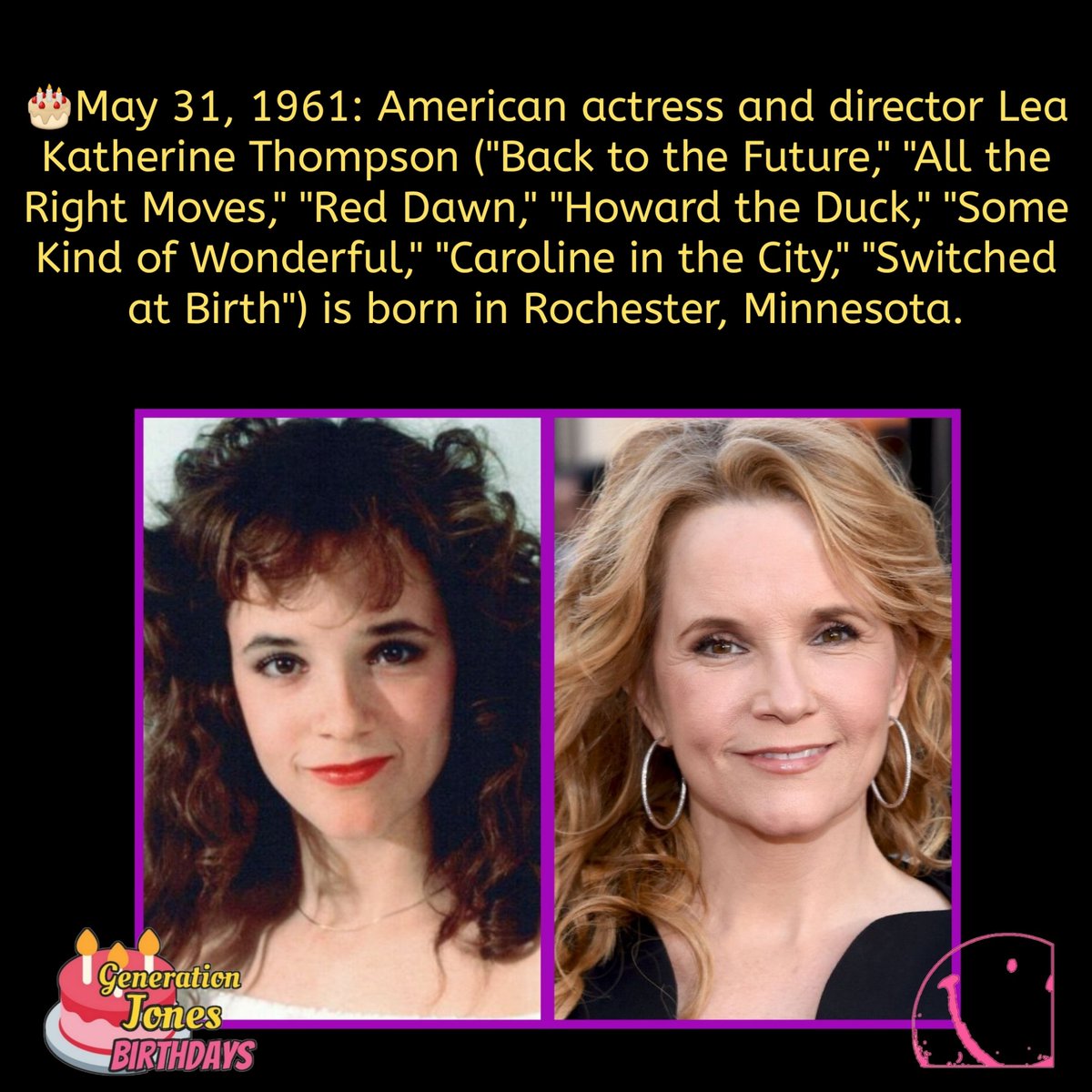 #borninthe60s #moviehistory #tvhistory #leathompson #backtothefuture #alltherightmoves #carolineinthecity #whoisgenerationjones #bornonthisday #bornthisday #happybirthday #history #onthisday #thisdayinhistory #generationx #todayinhistory #babyboomers #generationjones