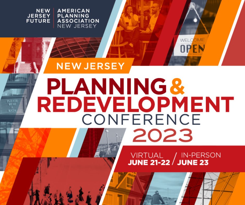 @AIANJ Together we can reimagine land use to optimize efficiency, promote sustainability, and bolster community resilience in a rapidly changing
environment! Join us at the #NJPRC23 virtually June 21–22 and in person June 23. @NewJerseyFuture @NJ_Planning pheedloop.com/njprc23/site/