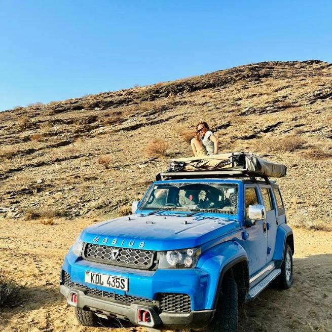 MobiusMotors's tweet photo. Paul Simkin and his wife Pauline Vaughan are still on their South Africa adventure. They are currently in Namibia enjoying the off-road experience with MOBIUS 111. The photos and scenes are breathtaking. https://t.co/Djjdy6elqN