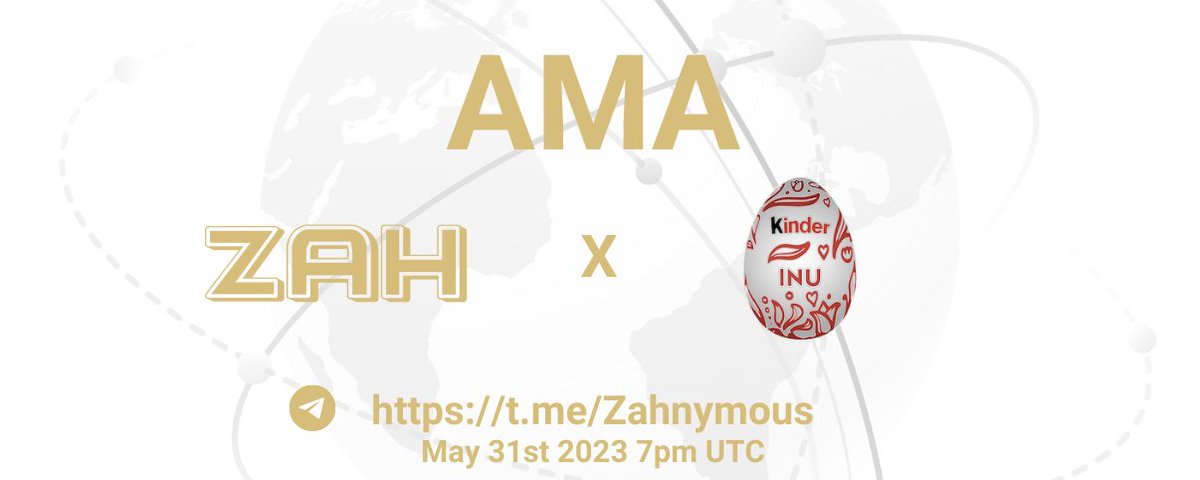 zahnymous's tweet photo. @Zahnymous AMA With @kinder0inu 

Date: May 31st 2023
Time: 7pm UTC 
Location: https://t.co/2gzVzg5cAX https://t.co/eKUdUGZAV8