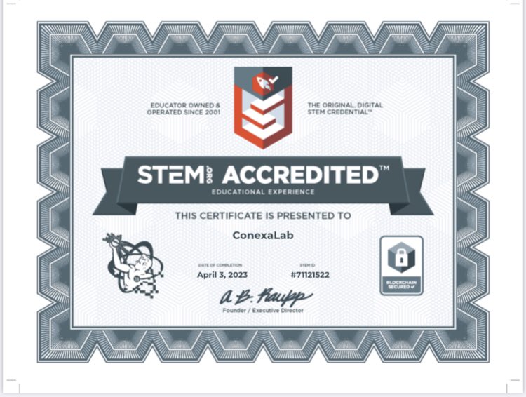 ConexaLab's tweet photo. We are happy to share that we’ve obtained a new certification: https://t.co/1e9m7gc2Mn Accredited™ Educational Experience from https://t.co/1e9m7gc2Mn | Educational Research!

https://t.co/1e9m7gc2Mn | Educational Research https://t.co/UhOdioY9dX