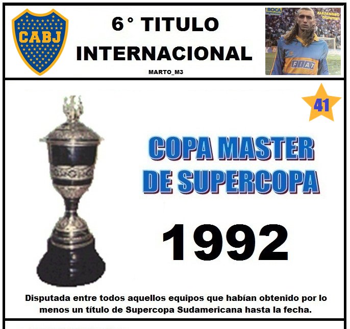 marto_m3's tweet photo. Hoy hace 31 años (31/05/1992) 🇦🇷#BOCA ganaba la 🏆#CopaMaster92 al Ganar 2-1 (27' Soñora y 74' Giuntini)  vs 🇧🇷#CRUZEIRO en Velez. Fue la 🏆6° copa Internac. de 18 y el titulo ⭐41 de 74. /  DT= Oscar Tabarez.  / #MartoCopaInt
🎥= https://t.co/NgPeAnpQaH https://t.co/LjWgtfRYjP