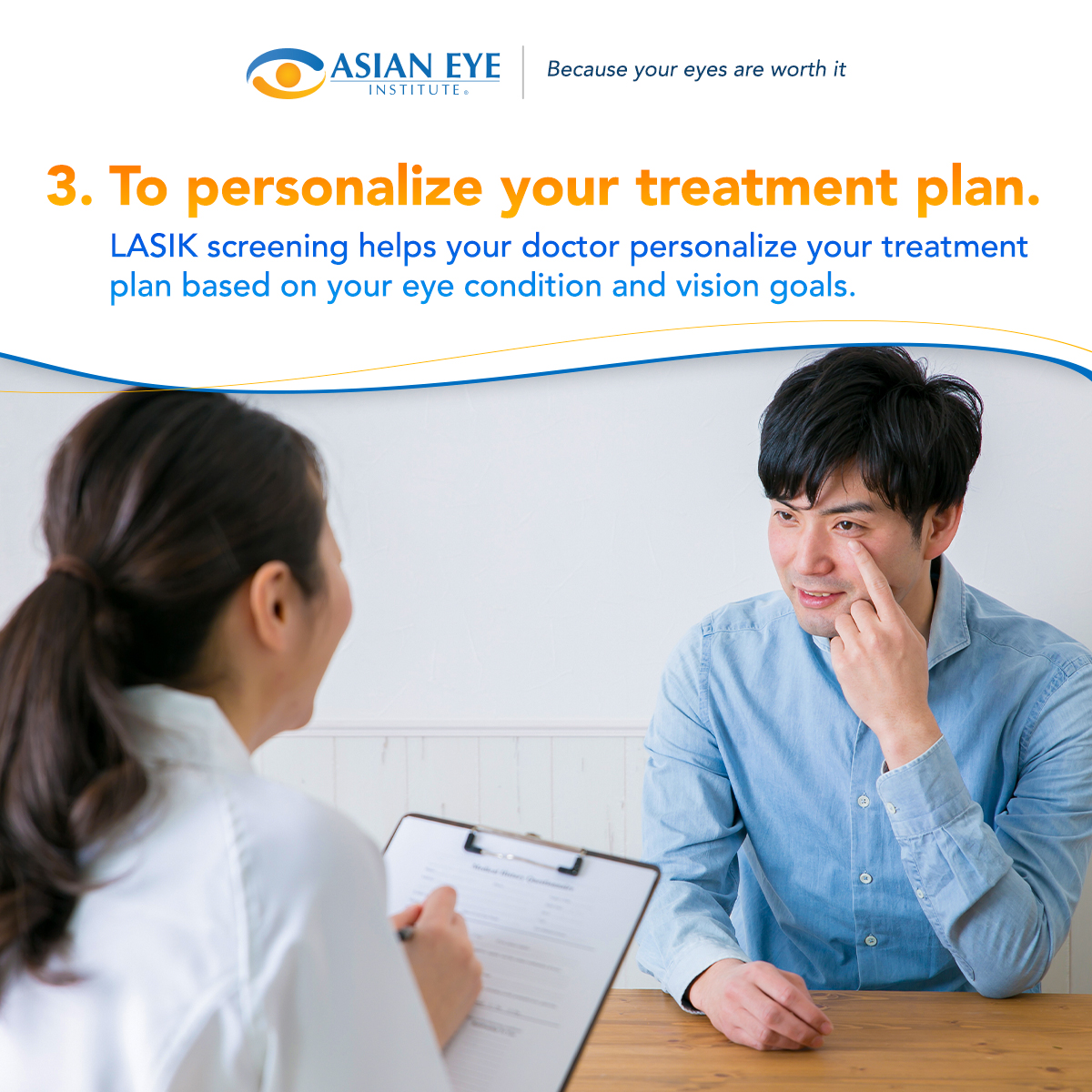 asianeyephil's tweet photo. Happy Healthy Vision Month! Have you been thinking about getting LASIK surgery at Asian Eye Institute? 

Learn the three reasons why you need to get comprehensive LASIK screening by reading this post.

#AsianEye2023
#AsianEyeInstitute
#AsianEye
#LASIK
#HealthyVisionMonth https://t.co/dgWQSjtu9J