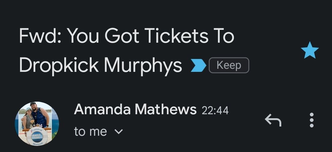 My #awesome wife surprised me with a heck of a thrill tonight! I will officially be getting to see #dropkickmurphys on October 1!!! Holy freaking crap!!!! #Epic #concert