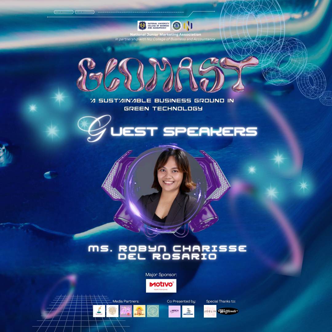 NUJMAOFFICIAL's tweet photo. Get ready to be inspired for our first guest speaker from the Program Manager for the Philippines 

Let's all welcome Ms. Robyn Charisse Del Rosario!

See you there, Marketistas!

#GLOMAST2023
#NUJMANovus
#IntensifyingExcellence
#ASustainableBusinessGroundInGreenTechnology https://t.co/NJUCTmrFE9