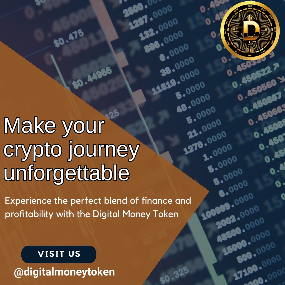 digimoneytoken's tweet photo. Make your crypto journey unforgettable with the best platform in the market- DMT 

So register yourself today - 
https://t.co/u4kIPKycfB

#crypto #cryptocurrency #blockchain #dmt #technology #event #cryptotrading #trading #bull #money #profit https://t.co/n1kCTpiFs4