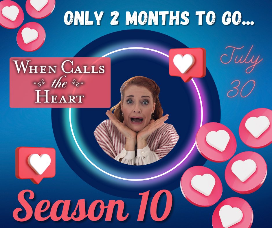 EEEEK! 😱😱😱 JUST realized… IT’S ONLY TWO MONTHS TILL SEASON 10… I may be just a little excited about it 😆
#wcth #hearties #seasonpremiere #season10premiere #season10 #wcthseason10 #allinforseason10 #savethedate #july30 #hopevalley @hallmarkchannel @SCHeartHome @WCTH_TV 💖🙌