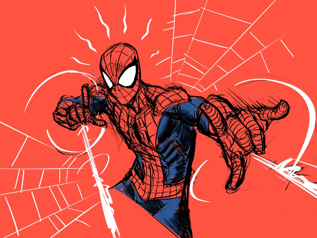 More fun Spidey sketch'n!  TWHIP! TWHIP!