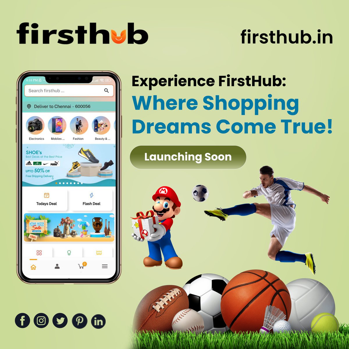 firsthub_'s tweet photo. "Experience FirstHub: Where Shopping Dreams Come True!"

Stay tuned for our official launch, coming soon!
#FirstHubLaunch
#OnlineShoppingRevolution
#AllInOneShopping
#ShopSmartWithFirstHub
#FirstChoiceForOnlineShopping
https://t.co/7hjVOk1CcE https://t.co/LDv1vppI3d
