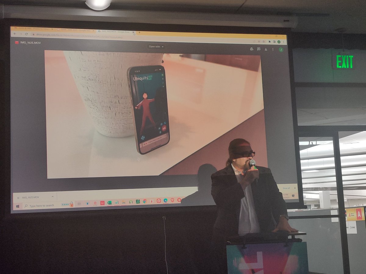 poonamdk's tweet photo. Interested presentation on virtual therapy by @ubiquityvx at the XR Innovators Party by @XREAL_Global https://t.co/oaNVyJ18Dl