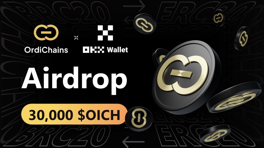 To celebrate our partnership with @OrdiChains, the 1st cross-chain protocol that supports #BRC20Token   we've got some #Airdrops 🪂

🎁 30,000 $OICH to all #OKXWallet   users!

Click here to enter  ⤵️
app.ordichains.com/whiteList

💡 Join $OICH IBO by OKX Wallet & follow us too 👀