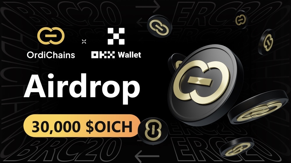 To celebrate our partnership with @OrdiChains, the 1st cross-chain protocol that supports #BRC20Token   we've got some #Airdrops 🪂

🎁 30,000 $OICH to all #OKXWallet   users!

Click here to enter  ⤵️
app.ordichains.com/whiteList

💡 Join $OICH IBO by OKX Wallet &amp; follow us too 👀