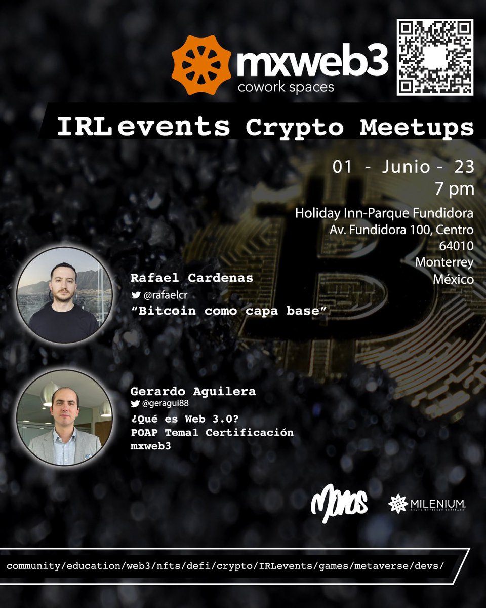coderal_xyz's tweet image. Este jueves 01-Junio, si andas en Mty. Te esperamos #mxweb3