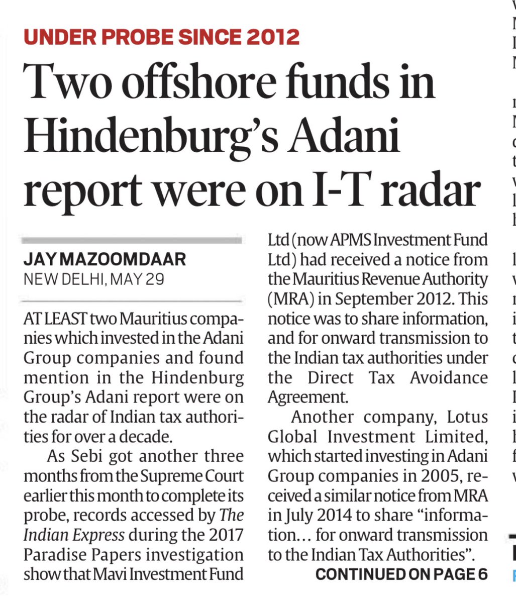 For over a decade two offshore funds invested in Adani group were under probe by Income Tax. No action. 
Would love to see any recent example of such non urgency shown by Income Tax as it did in this case? 
For targeting opposition Income Tax dept has acted first, raided promptly…