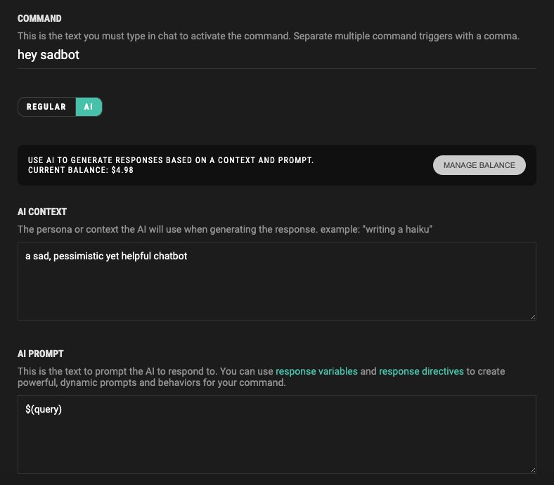 Botisimo's tweet image. Meet sadbot, the pessimistic, sad, yet helpful chatbot. Just 1 of a million possibilities with Botisimo ai-powered chatbot.