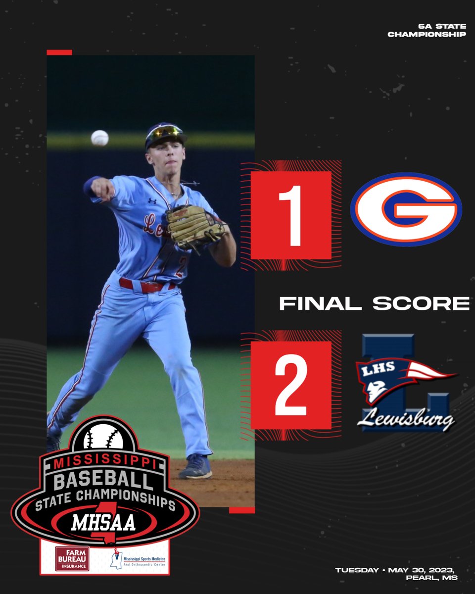 2023 ⚾️ State Championships, presented by
<a href="/farmbureaums/">MS Farm Bureau Casualty Insurance Company</a> &amp; <a href="/MissSportsMed/">MS Sports Medicine</a>

Class 6A - Game 1 | FINAL SCORE