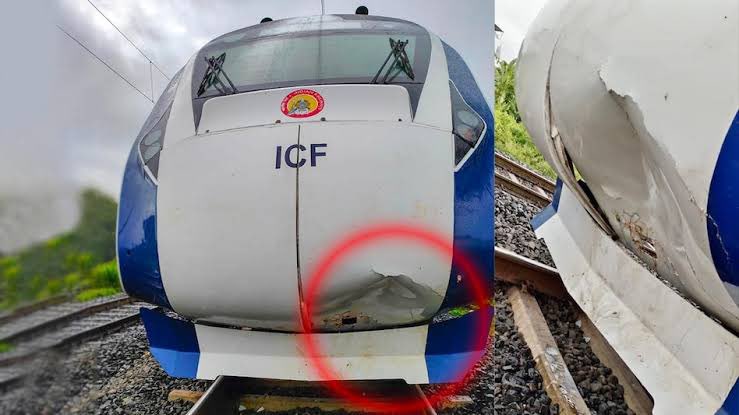 These damages to “India’s Pride”are a result of hurriedly done cosmetic ‘nose job’ to create an illusion of a bullet train, which the Sengolin Chaiwala so miserably failed to operationalise.