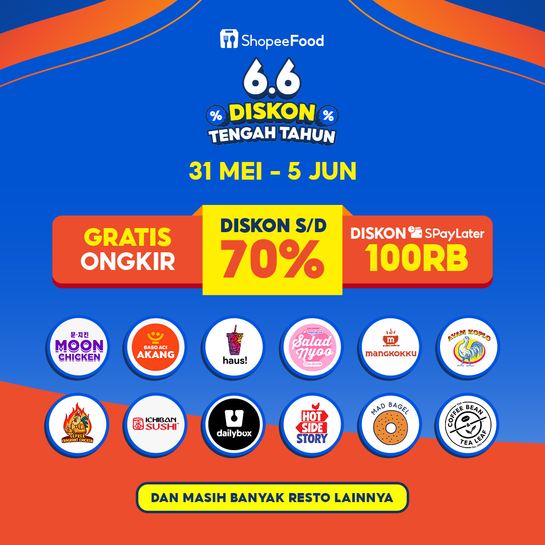 shopeefood_id's tweet photo. Mending cek ShopeeFood aja, mumpung ada promo DISKON S/D 70%, GRATIS ONGKIR, dan DISKON 100RB SPAYLATER di 6.6 DISKON TENGAH TAHUNπ₯³π
#ShopeeFood #ShopeeFoodID #PromoMakan #PromoOngkir #ShopeelD #PromoShopee #PromoShopeeFood https://t.co/RFE5zV0ktV