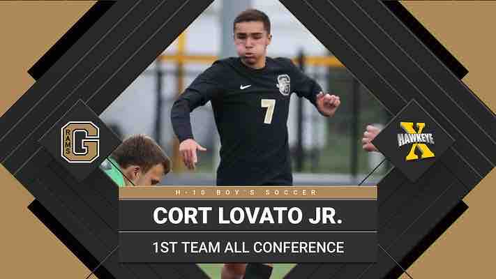 Congratulations to Cort Lovato Jr. who was unanimously selected to the H-10 Boy’s Soccer All Conference 1st Team! @GHSmensfutbol