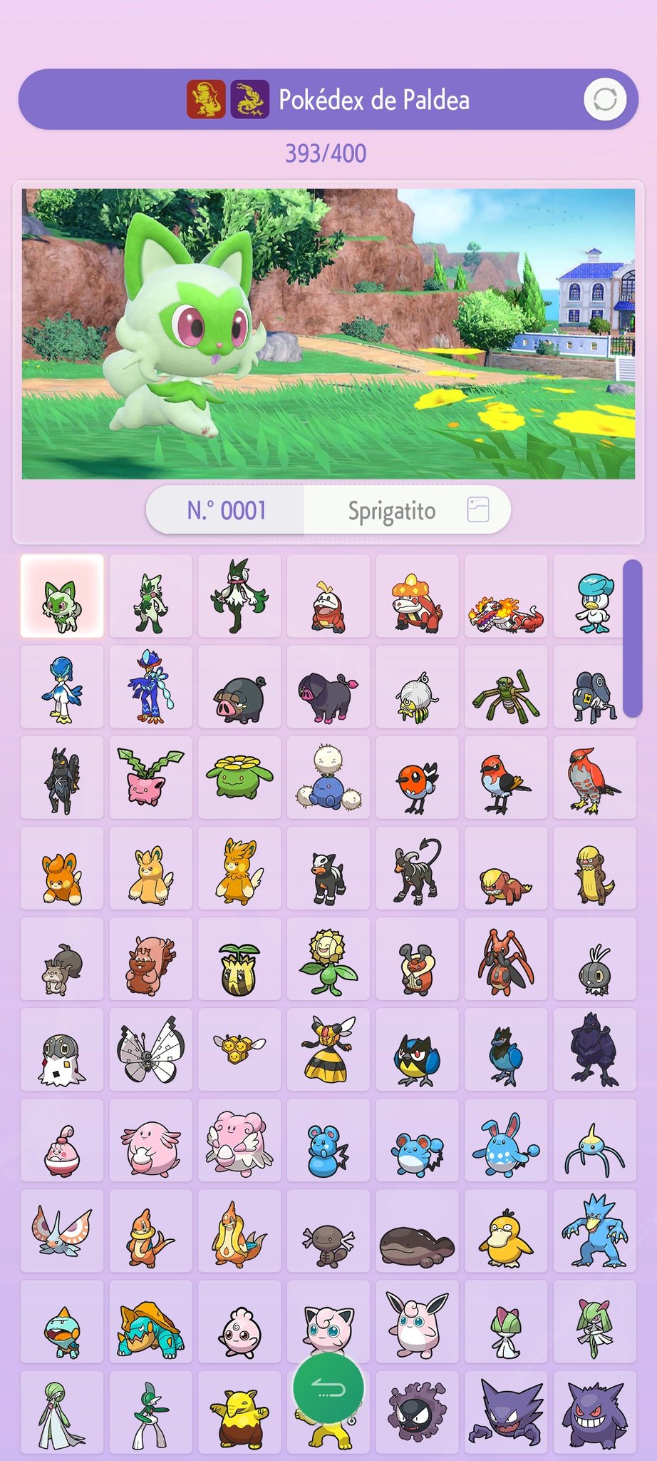 Sprigatito -  Pokédex