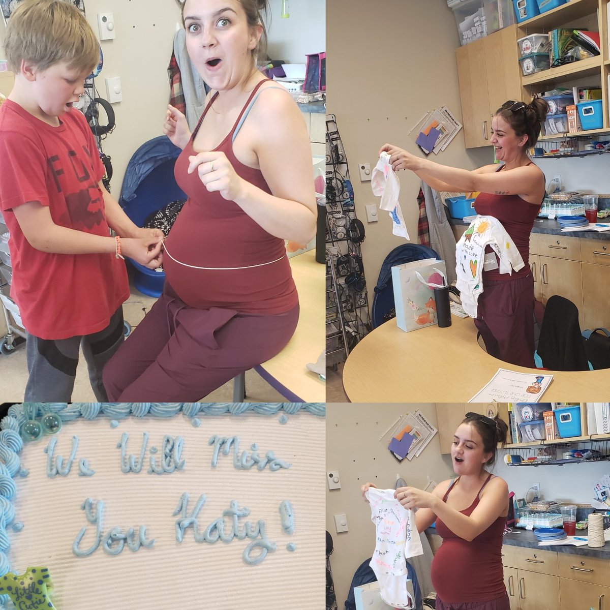A shower to celebrate Miss Katy and her little man was bitter sweet. We will miss her but are so excited for her. <a href="/EJSMSchool/">Ecole J S McCormick</a>